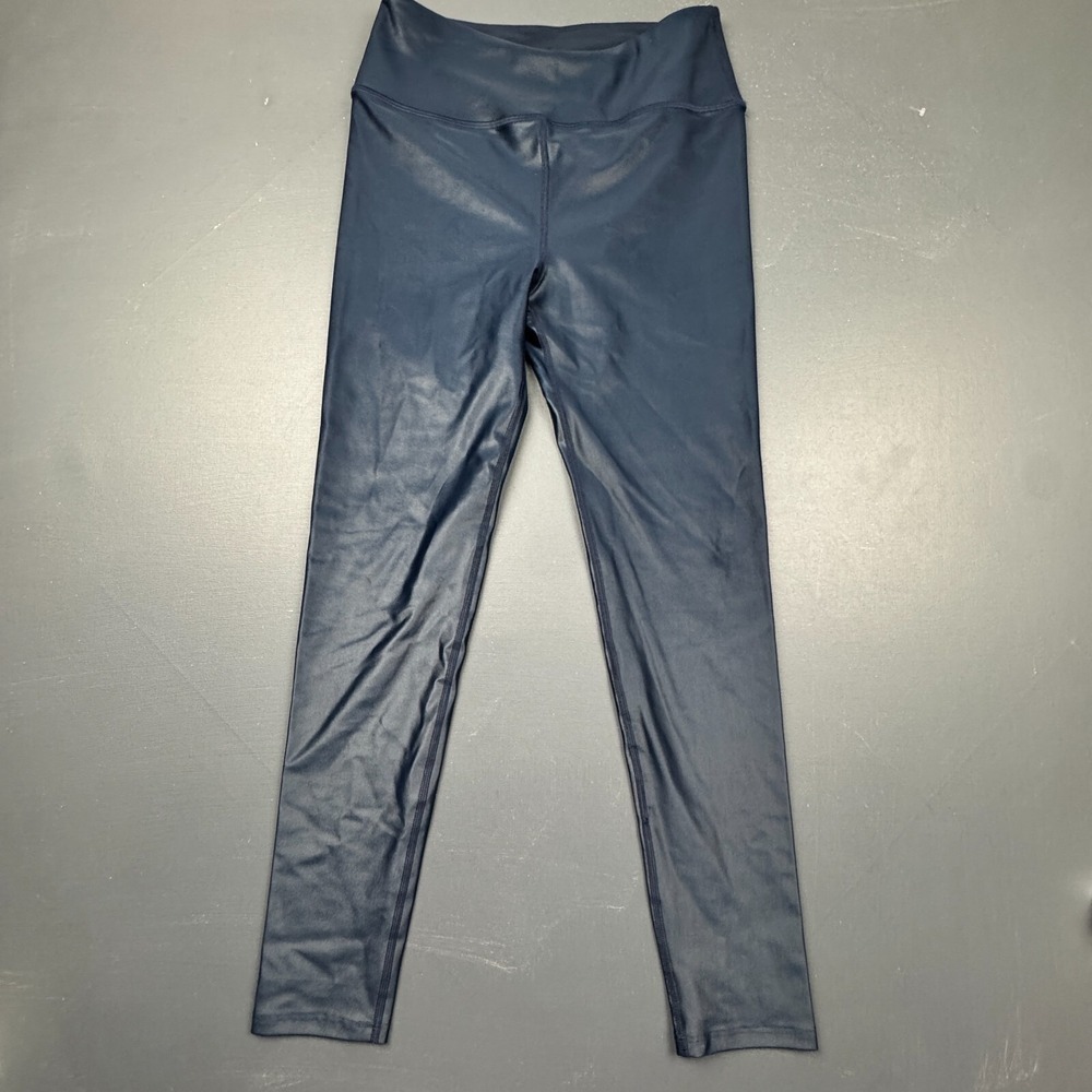Noli Women's Medium Blue High Waist Nylon Spandex Yoga Leggings Made in USA Wear